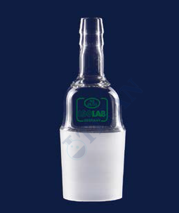 ISOLAB - 065.22.014 adaptör - nozül - düz - musluksuz - çap 8 mm - erkek şilif: NS 14/23 (1 adet / paket)