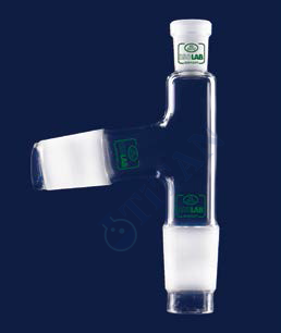 ISOLAB - 065.45.002 adaptör - distilasyon - standart başlık - dişi şilif NS 14/23 - erkek şilif : NS 19/26 - açılı erkek şilif : NS 19/26 (1 adet / paket)