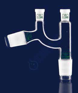 ISOLAB - 065.46.005 adaptör - distilasyon - Claisen başlıklı - dişi şilif(ler) : NS 14/23 - erkek şilif : NS 29/32 - açılı erkek şilif : NS 14/23 (1 adet / paket)