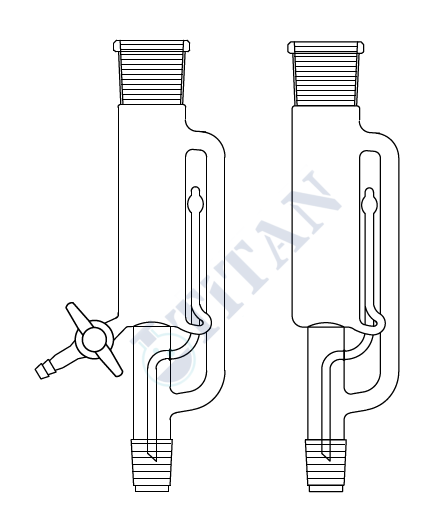 ÇALIŞKAN - LG021.05.0500 - Soxhlet Ekstraktörü,  Musluksuz Erkek  NS :  29/32, Dişi  NS :  45/40, 500 ml Hacim
