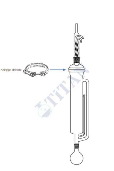ÇALIŞKAN - LG021.06.2000 - Soxhlet Ekstraksiyon takımı, Büyük hacimli 2000 ml Ekstaktör Hacmi, 5000 ml Balon Hacmi