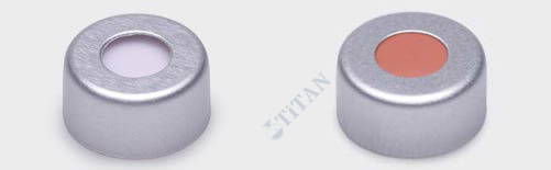 ISOLAB - 096.02.001 crimp kapak + septa - silikon / PTFE - yarıksız- N11 crimp vial için (100 adet / paket)