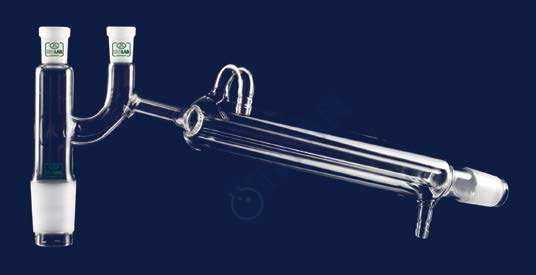 ISOLAB - 065.57.004 distilasyon bağlantıları - kondenserli & Claisen başlıklı - standart - erkek şilif(ler) : NS 29/32 - kondenser uzunluğu 400 mm (1 adet / paket)