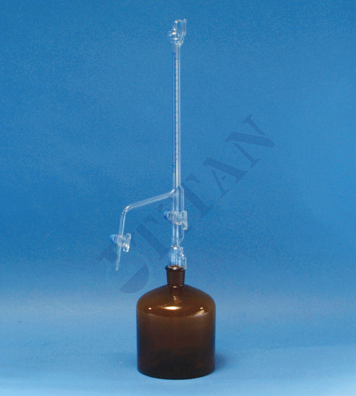 Otomatik  büret çift cam musluklu   100 ml