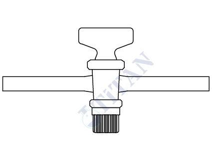 ÇALIŞKAN - LG002.01.0240 - Tek Yollu Cam Musluk,Vidalı ve Contalı NS :  24   , 8 mm Delik Çapı