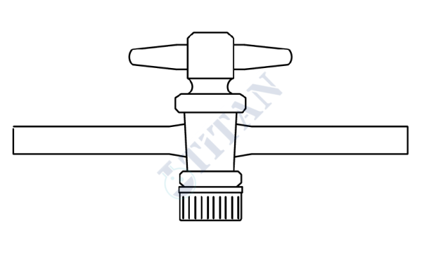 ÇALIŞKAN - LG002.02.0188 - Tek Yollu PTFE Musluk, Vidalı ve Contalı NS : 18,8   , 6 mm Delik Çapı