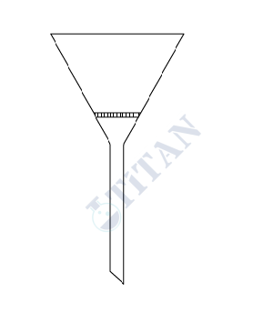 ÇALIŞKAN - LG022.05.1017 - Filtreli Huni  100 mm Filtre Çapı, 170 ml Hacim, Porozite No:1-3