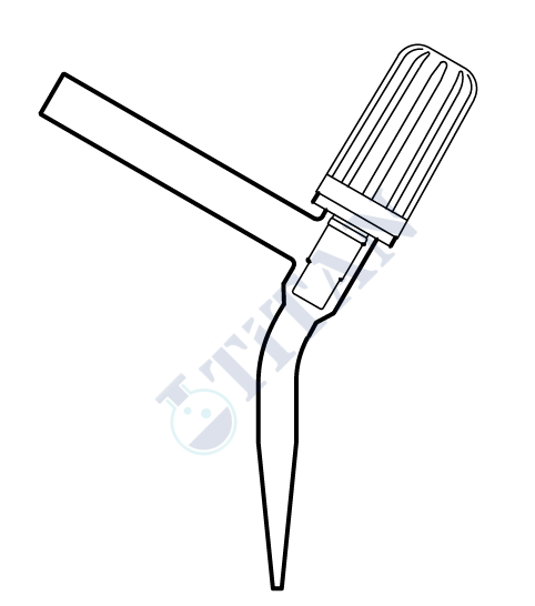 ÇALIŞKAN - LG002.07.0003 - Otomatik büret uç musluğu, PTFE, vidalı tip, iğne uçlu 0,3 mm Delik Çapı