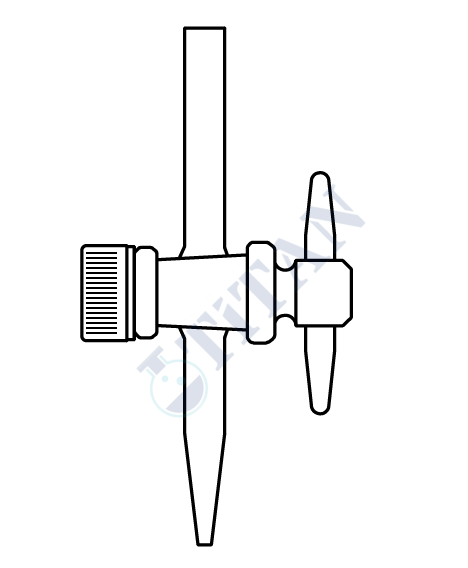 ÇALIŞKAN - LG002.09.0125 - Büret uç musluğu, PTFE NS : 12,5 , 2.5 mm Delik Çapı