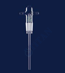 ISOLAB - 065.67.001 gaz yıkama şişe başlığı - frit disksiz - cam yan kollu  (1 adet / paket)