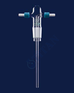 ISOLAB - 065.67.022 gaz yıkama şişe başlığı - frit diskli - P.P yan kollu (1 adet / paket)