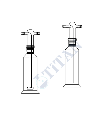 ÇALIŞKAN - LG023.05.1000   - Gaz yıkama şişesi, Başlıklı, Filtreli  1000 ml  Hacim