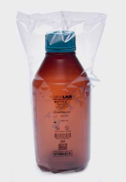 ISOLAB - 061.18.500 şişe - ISO - vida kapaklı - orta boyun - P.P - amber - 500ml - steril (100 adet / paket)