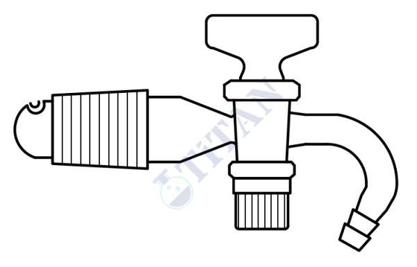 ÇALIŞKAN - LG002.16.2429 - Desikatör musluğu,  PTFE NS : 24/29 , 2.5 mm Delik Çapı