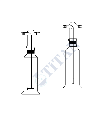 ÇALIŞKAN - LG023.06.0100  - Gaz yıkama şişesi, Başlıklı, Filtresiz 100 ml  Hacim