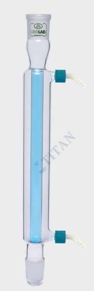 ISOLAB - 033.12.402 soğutucu - düz - 400 mm - dişi şilif : NS 24/29 - erkek şilif : NS 24/29 - P.P yan kol (1 adet / paket)