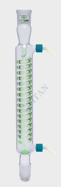 ISOLAB - 033.16.403 soğutucu - spiralli - 400 mm - dişi şilif : NS 29/32 - erkek şilif : NS 29/32 - P.P yan kol (1 adet / paket)
