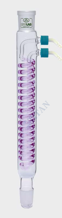 ISOLAB - 033.18.160 soğutucu - dimroth - 160 mm - dişi şilif : NS 14/23 - erkek şilif : NS 14/23 - P.P yan kol (1 adet / paket)