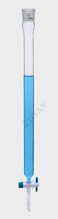 ISOLAB - 066.10.004 kromotografi kolonu - dişi şilifli & fritsiz - 600 mm - çap 30 mm - dişi şilif : NS 29/32 (1 adet / paket)