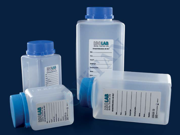 ISOLAB - 061.23.125 sise - su numune - PP - sodiumtiyosülfatlı - şeffaf - steril R - 125 ml (180 adet / paket)