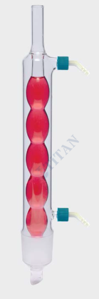ISOLAB - 035.12.250 soğutucu - Allihn - soxhlet için 100/250 ml - erkek şilif : NS 45/40 - P.P yan kol (1 adet / paket)