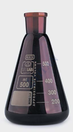 ISOLAB - 028.11.902 erlen - cam - şilifli - amber - 2000 ml - NS29/32 (1 adet / paket)