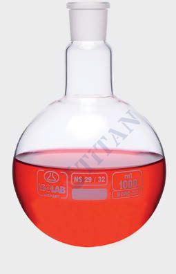 ISOLAB - 030.02.501 balon - cam - dibi yuvarlak - şilifli - 500 ml - NS29/32 (1 adet / paket)