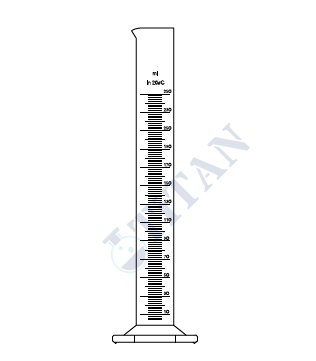 ÇALIŞKAN - LG025.26.0010 - Mezür, Uzun tip, Altıgen tabanlı 10 ml Hacim