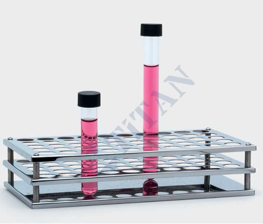 ISOLAB - 079.02.001 tüp standı - paslanmaz celik - 50 delik - 13 mm tüpler için  (1 adet / paket)
