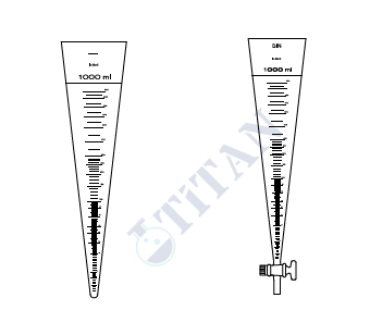 ÇALIŞKAN - LG025.35.1000  - Imhoff hunisi , Musluksuz 1000 ml Hacim
