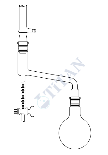 ÇALIŞKAN - LG025.36.0011    - Su tayin aparatı, Dean Stark, Ksilol , (Musluksuz) 10 ml Hacim
