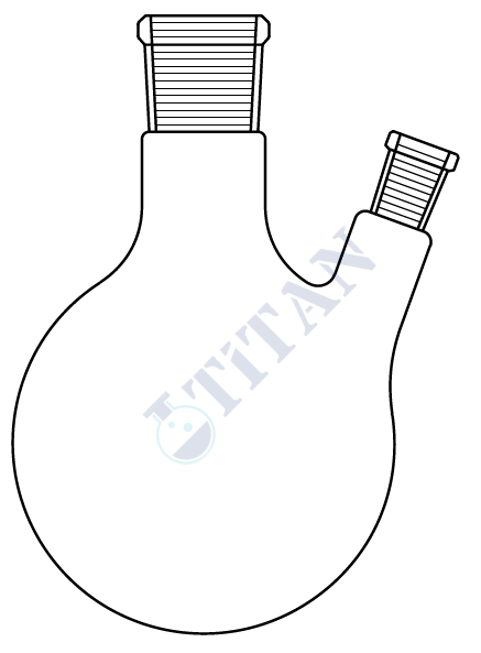 ÇALIŞKAN - LG006.05.2914 - Balon, İki boyunlu , (45◦ Açılı Boyun) 2000 ml Hacim, NS : 29/32  - 29/32