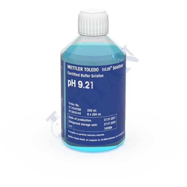 Mettler Toledo - Certified buffer pH 9.21 Kalibrasyon Çözeltisi 250 mL