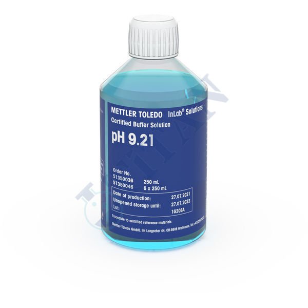 Mettler Toledo - Certified buffer pH 9.21 Kalibrasyon Çözeltisi 250 mL