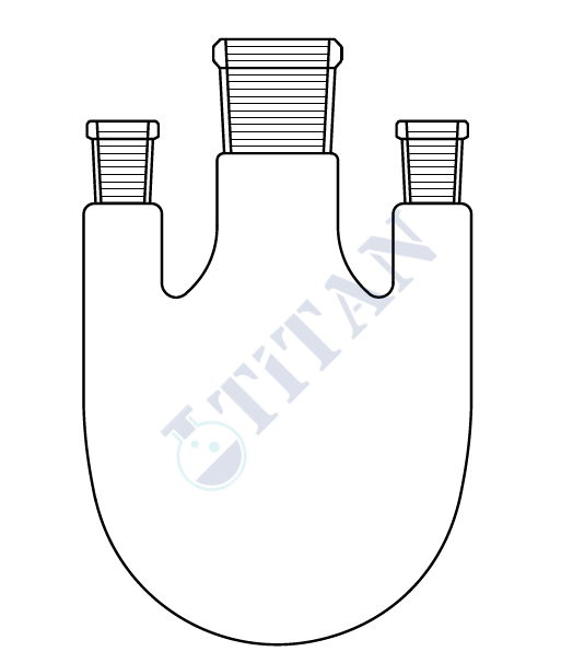 ÇALIŞKAN - LG006.06.2902 - Balon, Üç boyunlu , (Dik Boyun) 250 ml Hacim, NS : 29/32
