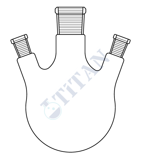ÇALIŞKAN - LG006.07.1414 - Balon, Üç boyunlu , (45◦ Açılı Boyun) 2000 ml Hacim, NS :  29/32