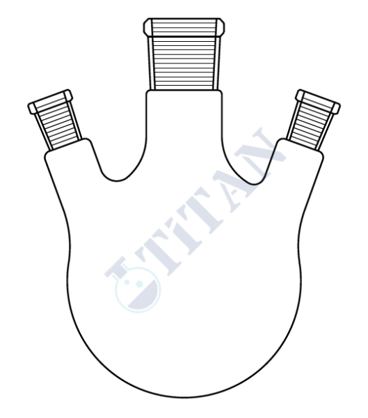 ÇALIŞKAN - LG006.07.1414 - Balon, Üç boyunlu , (45◦ Açılı Boyun) 2000 ml Hacim, NS :  29/32