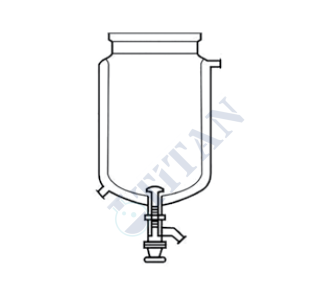 ÇALIŞKAN - LG026.08.2000 - Silindirik reaksiyon kabı, ceketli alttan tahliyeli 2000 ml Hacim , 100 Flanş Ölçüsü DN