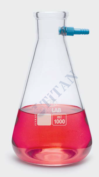 ISOLAB - 040.02.901 erlen - nuçe - cam - P.P su giriş borulu - 1000 ml (1 adet / paket)