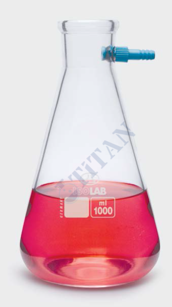 ISOLAB - 040.02.901 erlen - nuçe - cam - P.P su giriş borulu - 1000 ml (1 adet / paket)