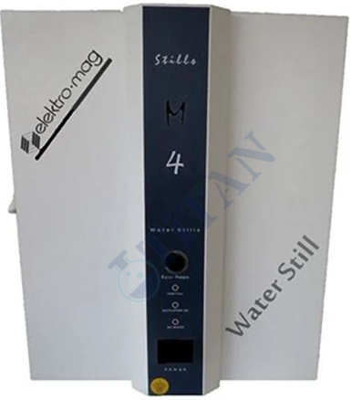 ELEKTRO-MAG - M 4 - SAF SU CİHAZI Metalik su damıtma cihazı,paslanmaz çelik gövde,harici filtre,4 lt./saat kapasite 8 lt. Depo (2 faz)