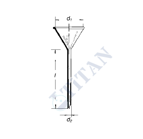 ÇALIŞKAN - LG2354.055 - Kantitatif (Analitik) huni 55 mm Ağız Çapı , 150 mm Boru Uzunluğu, 8 mm Boru Çapı