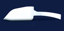 ISOLAB - 037.35.100W kürek - P.S - dibi düz - kapaksız - 100 ml - beyaz (1 adet / paket)