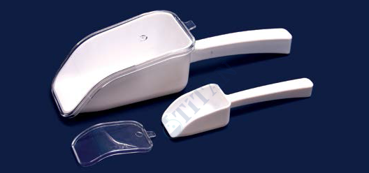 ISOLAB - 037.36.250W kürek - P.S - dibi düz - kapaklı - 250 ml - steril - beyaz (1 adet / paket)