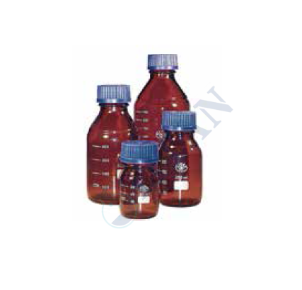 ÇALIŞKAN - LG2070.H.05000  - Laboratuvar Şişesi, Mavi Vida Kapaklı (GL 45), Otoklavlanabilir, Amber 5000 ml Hacim , 186 mm Çap ,  355 mm Boy