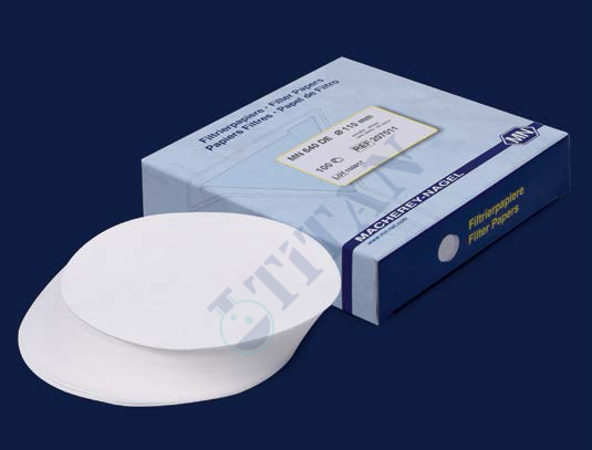 ISOLAB - 105.01.110 filtre kağıdı - kantitatif - M&Nagel - 110 mm - mavi bant - yavaş akış hızı (100 adet / paket)