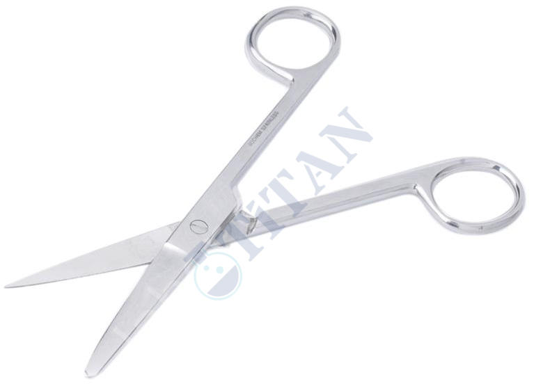 ISOLAB - 048.24.160 makas - laboratuar için - küt/sivri - 160 mm (1 adet / paket)