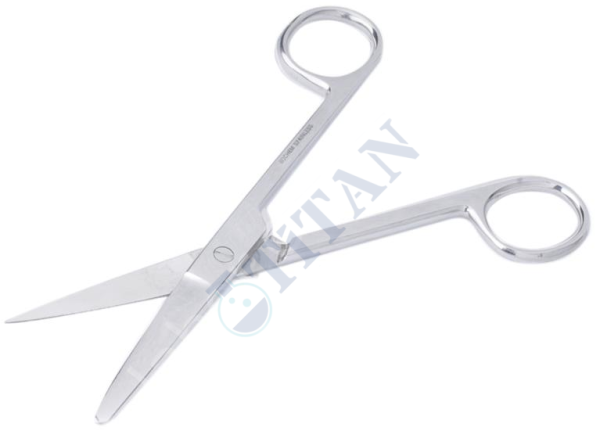 ISOLAB - 048.24.160 makas - laboratuar için - küt/sivri - 160 mm (1 adet / paket)