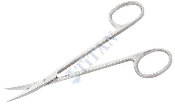 ISOLAB - 048.26.130 makas - diseksiyon - kıvrık - 130 mm (1 adet / paket)