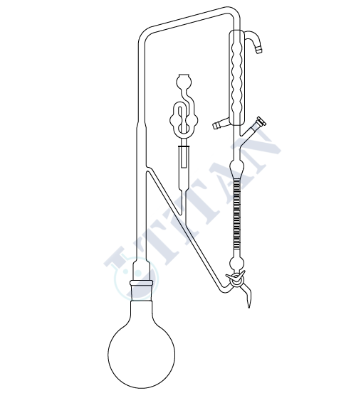 ÇALIŞKAN - LG028.01.2000 - Clevenger Düzeneği 20000 ml Hacim, 10 ml Ölçü Tüpü Hacmi